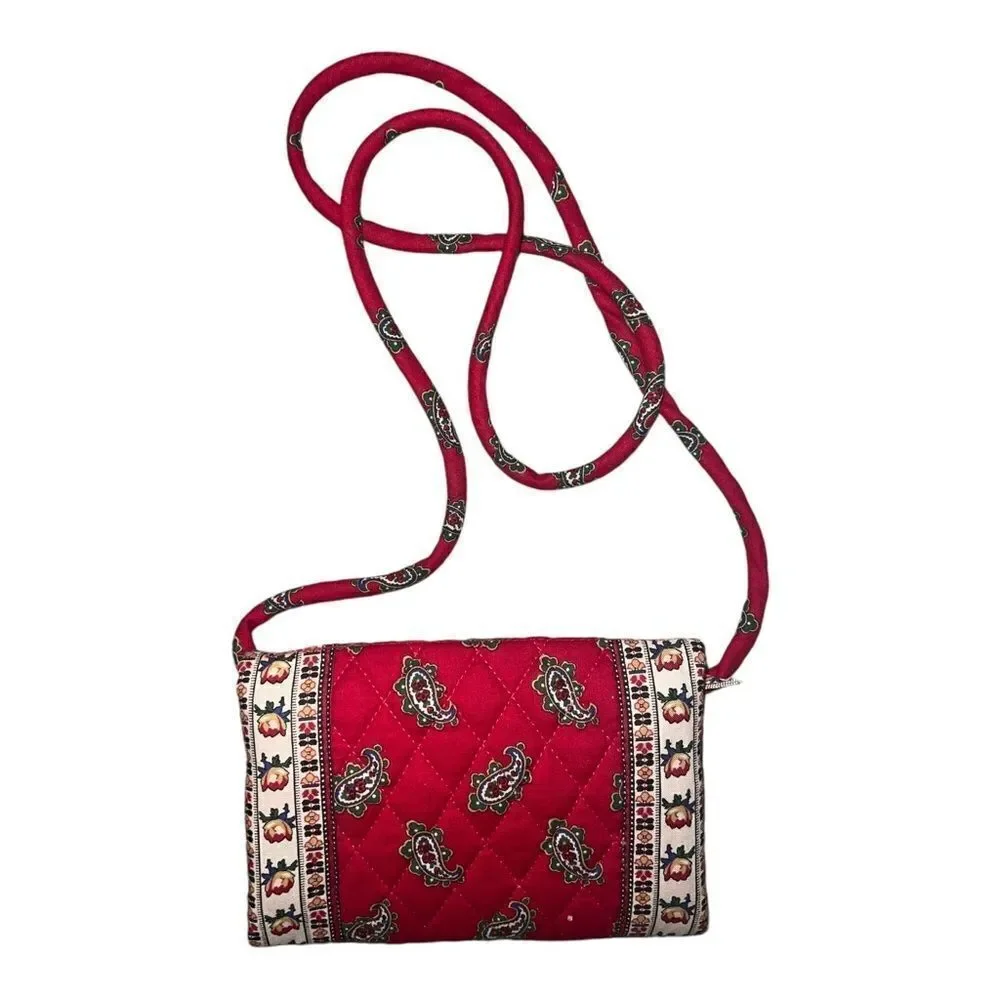 Vera Bradley Red Wallet with Strap Crossbody Vintage 1991 Made in USA NWT - Picture 2 of 9